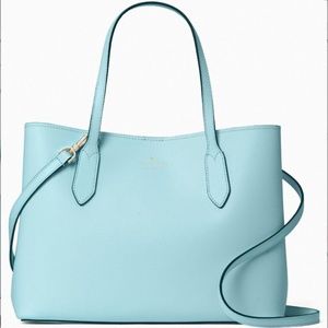 Kate Spade New York "Harper" Aqua Leather Satchel NWT